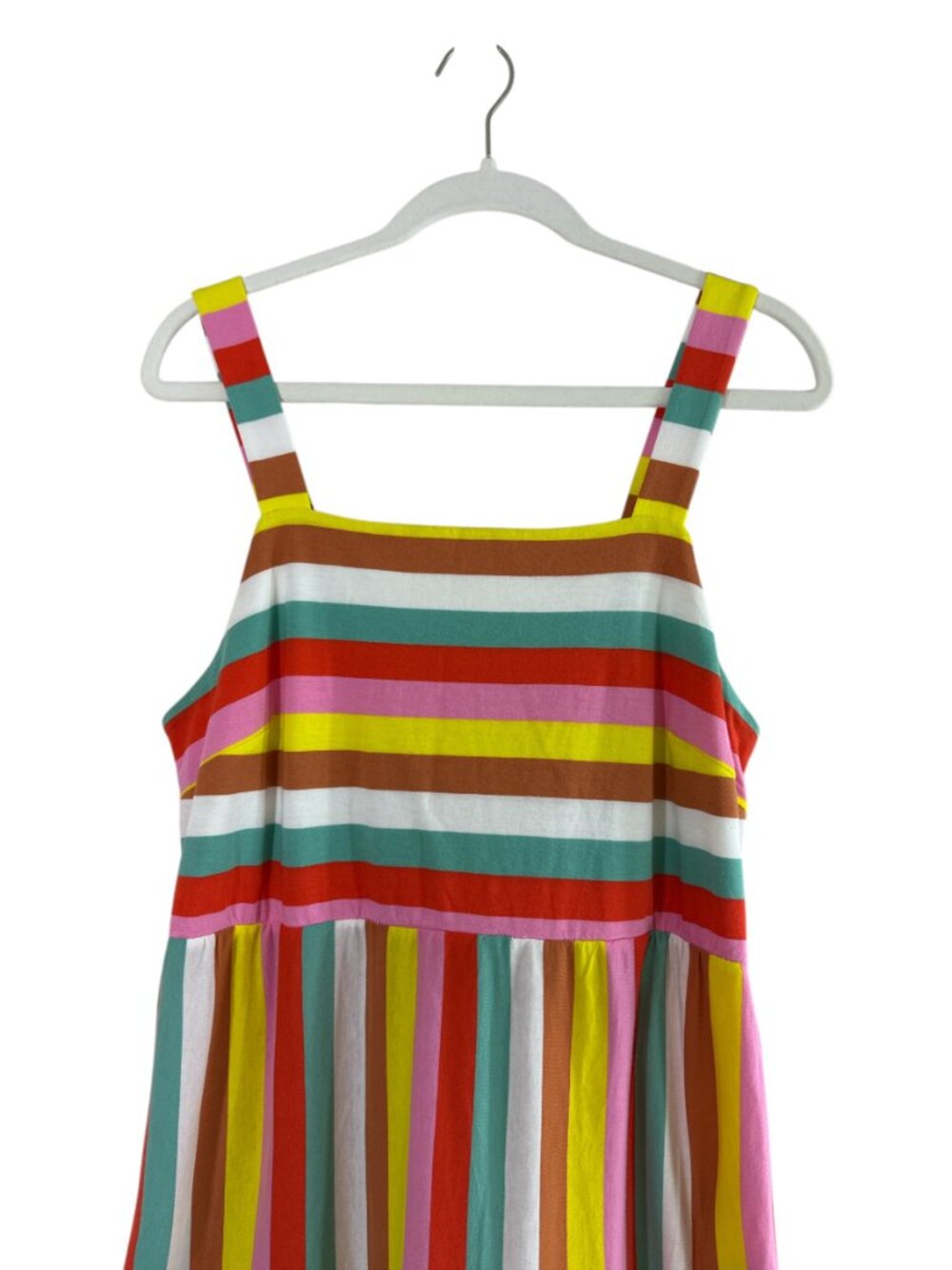 J. Crew Maxi Dress Rainbow Striped Cotton Knit Sz M NWT Sleeveless Summer Casual - Picture 5 of 13